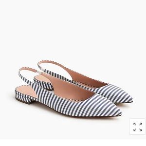 NWOT J.Crew Pointed-Toe Striped Flats